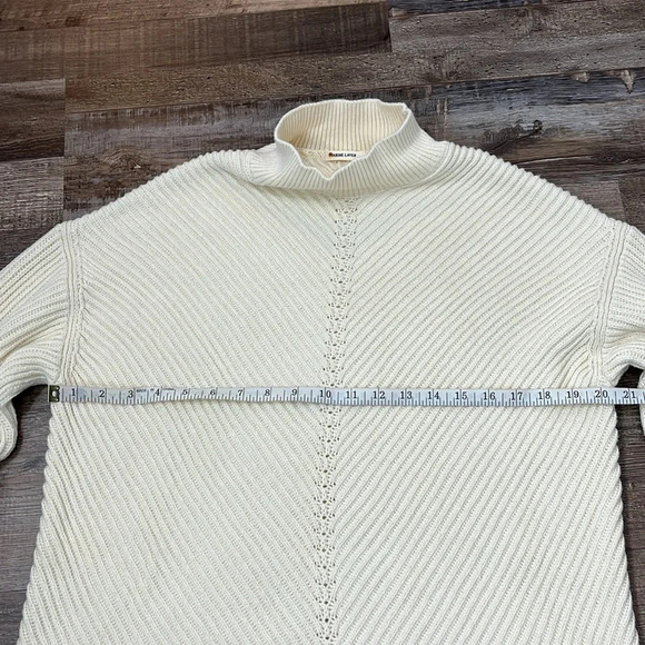 Marine Layer Skylar Turtleneck Sweater Ivory Chunky Sz XL Preppy Ivy League Rory - Picture 8 of 9